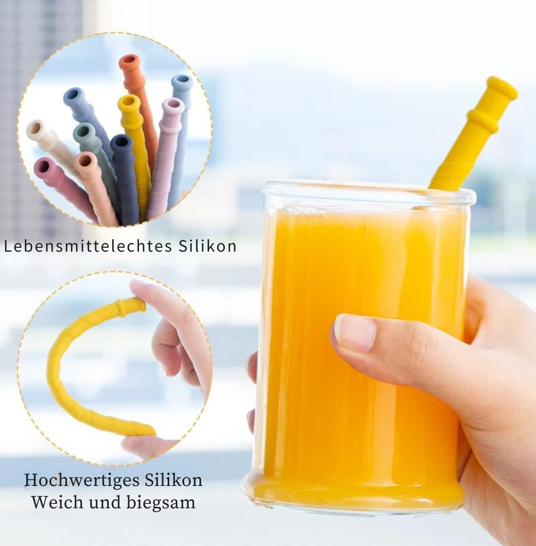 Wiederverwendbare Silikon-Trinkhalme