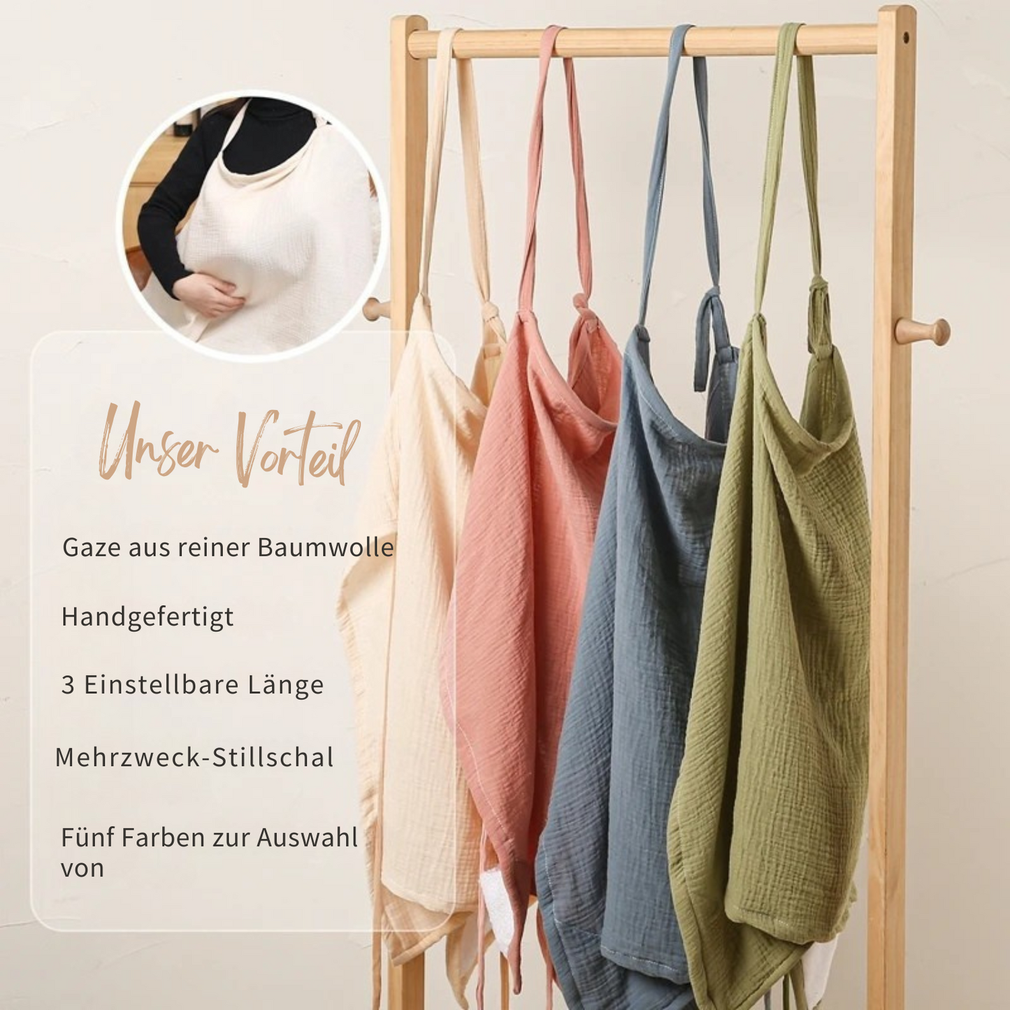 Musselin Stillschal