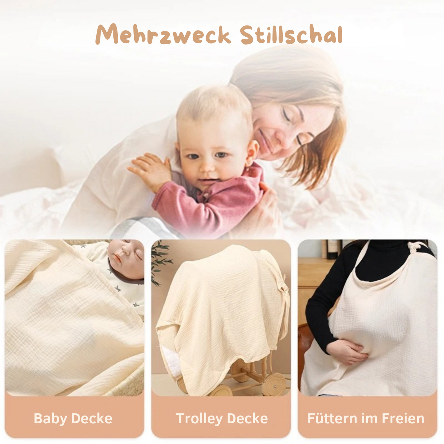 Musselin Stillschal