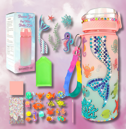 Girls Wasserflasche zum Selbstgestalten