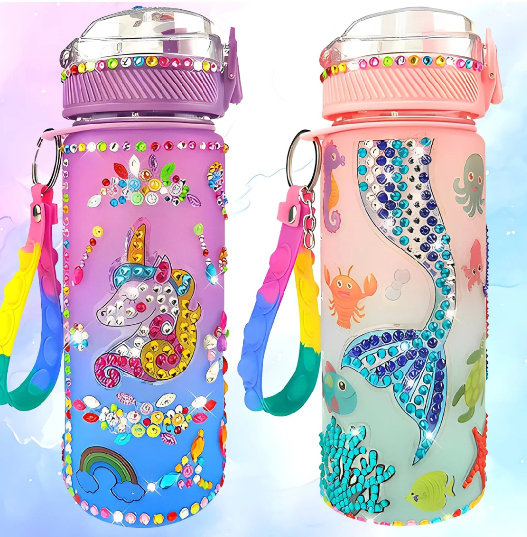 Girls Wasserflasche zum Selbstgestalten