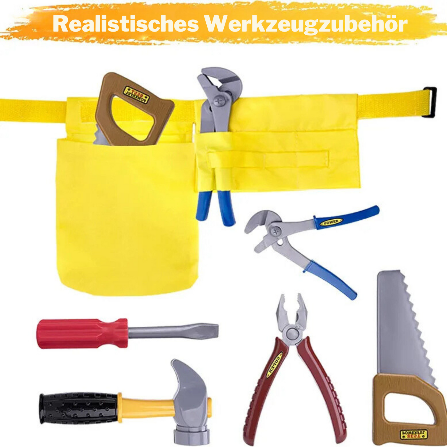 Bauarbeiter-Kostüm & Werkzeug
