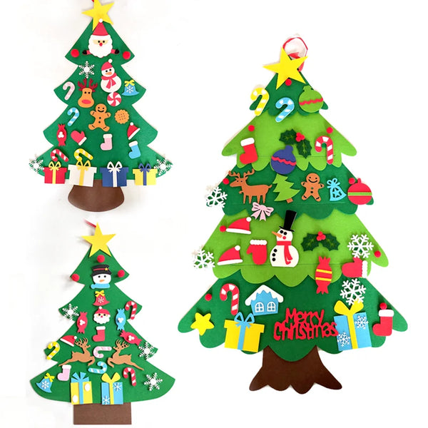 Bunter Filz Weihnachtsbaum Set