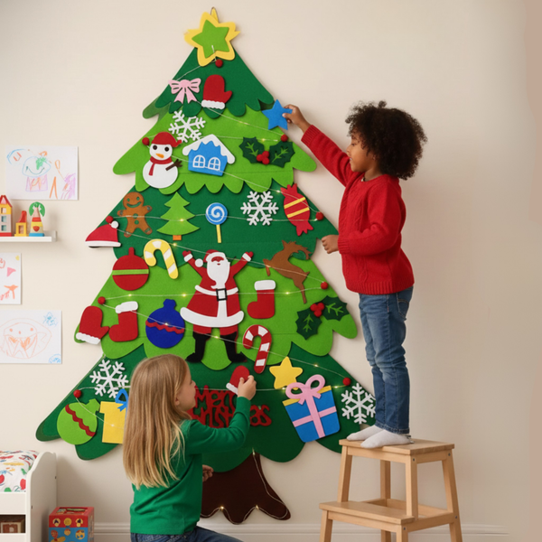 Bunter Filz Weihnachtsbaum Set